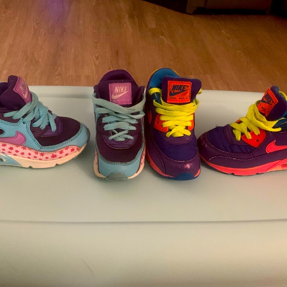 Light Blue/purple & purple/pink/yellow Nike Air Max size 11c - Picture 2 of 4